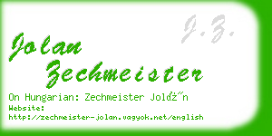 jolan zechmeister business card
